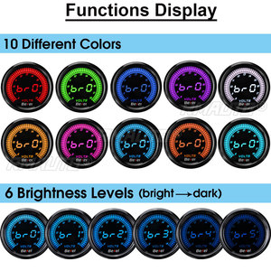 Medidor LED Universal de 2 Pulgadas y 52 mm para Automóvil, Medidor de Temperatura/Presión de Agua y Aceite, Tacómetro, Medidor Digital LED de Presión de Turbo PSI/BAR, AFR, EGT con Soporte para Medidor - Product Image 3