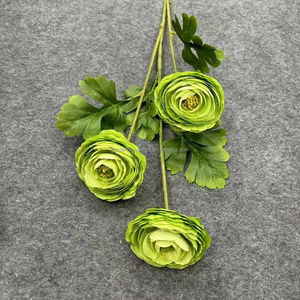 Flores artificiales de alta calidad, flores Ranunculus de seda, loto blanco, rosa y azul para decoración de mesa central de boda - Product Image 5