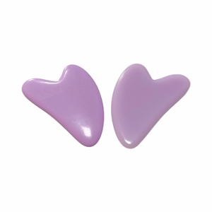 Tabla de Masaje Gua Sha de Resina Morada en Forma de Corazón al Mejor Precio - Product Image 2