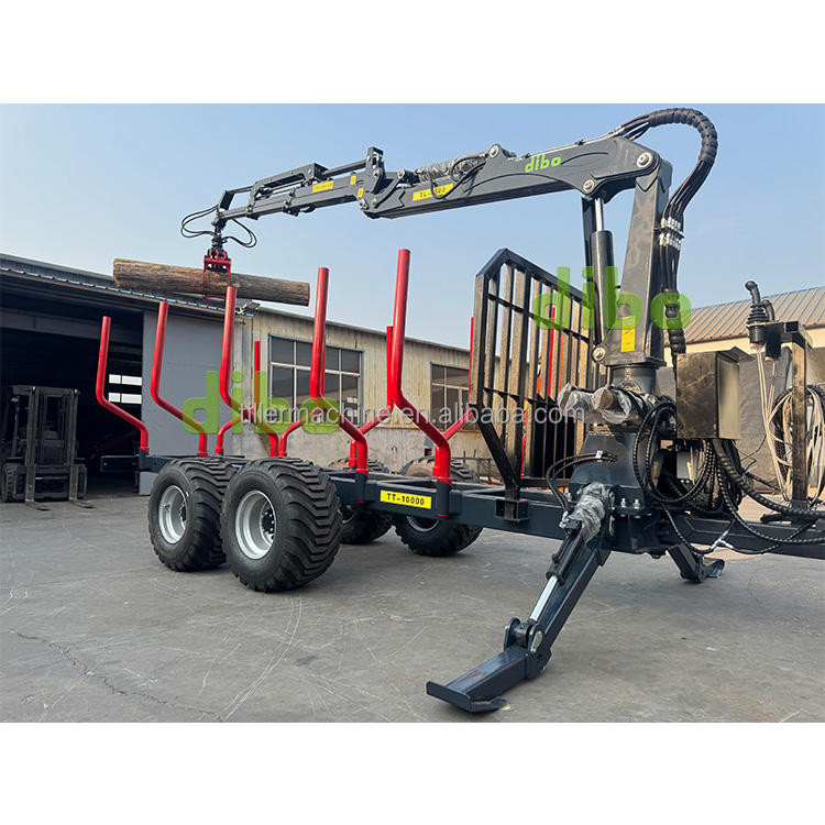Hydraulic Rotator Heavy Duty Forestry Home Use Wood Log Timber Trailer ...