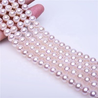Vente en gros de perles rondes d'eau douce de 8-9mm, bonne brillance, perle ronde d'eau douce naturelle réelle Super rentable de chine
