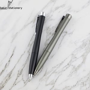 Bolígrafos de punta redonda grises con forma de embudo, novedosos y de alta gama 2023, bolígrafo metálico creativo tipo Parker para oficina - Product Image 2