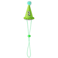 Chapeau d'anniversaire pour animaux de compagnie à motif dessin animé, bavoir anti-bave d'anniversaire pour animaux, bandana pour chien, accessoires pour animaux, fournitures pour animaux