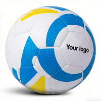 Ballon de football en PVC cousu à la machine, haute qualité, tailles 2/3/4/5, logo personnalisé, durable, idéal pour les promotions et les cadeaux de divertissement - Offre promotionnelle