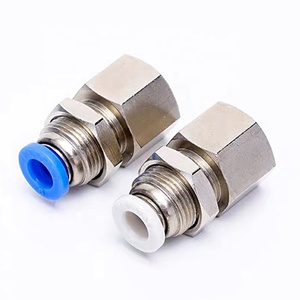 Conexiones Neumáticas de Latón <span class=keywords><strong>PMF</strong></span>, Conexión Rápida Hembra de Empuje para Manguera de Aire, Conexiones Neumáticas de Plástico con Superficie Pintada - Product Image 1