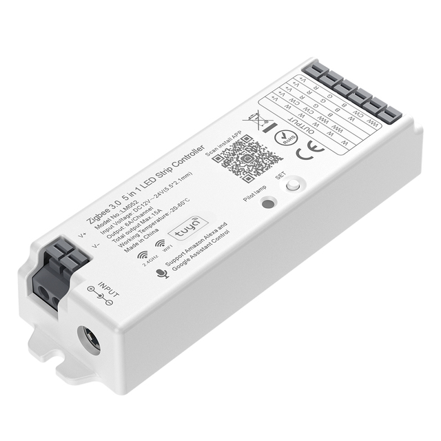 Zigbee 3.0 WiFi 2.4GHz LED Controller 5 in 1 Compatible With H-ue Bridge Tuya Dual Mode Gateway Smart Things Alexa