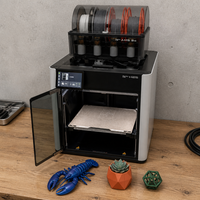 Printer 3D Bambu Lab H2S AMS Combo Format Besar 4-in-1 dengan Kecepatan Cetak 1000mm/s, Presisi Tinggi & Dukungan Multi-Warna