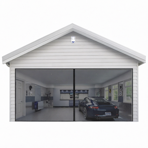 Kit de rideaux de porte de garage anti-moustiques en fibre de verre avec fermeture magnétique <span class=keywords><strong>pour</strong></span> l'été, idéal <span class=keywords><strong>pour</strong></span> les garages familiaux à double place de stationnement - Product Image 1