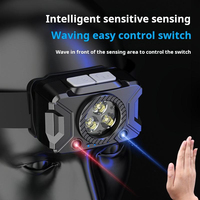 Lámparas Frontales Súper Brillantes con Sensor de Inducción y Ligeras para Correr de Noche, Recargables por USB, Lámparas LED para Camping