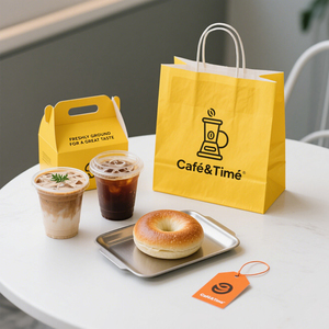 Custom Logo PET Plastic <strong>Cups</strong> Disposable Coffee <strong>Cups</strong> Paper Bags Bakery Boxes <strong>One</strong> Stop Food Packaging Supplier - Product Image 2