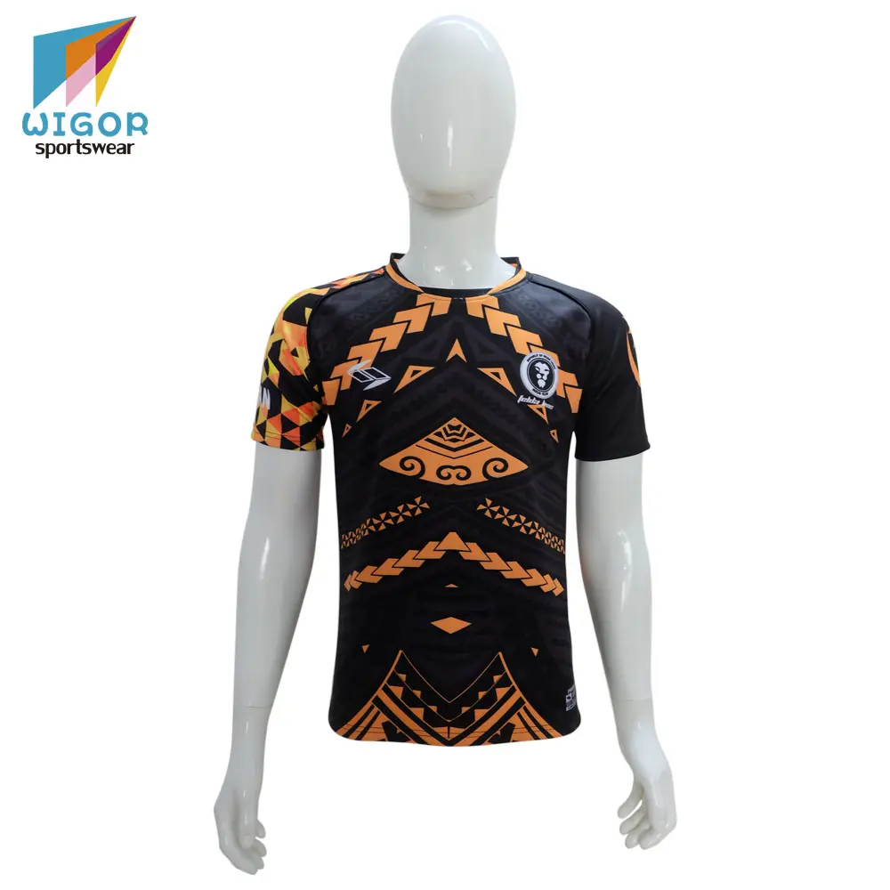 Hot sale elastic fabric quick dry custom rugby kit full sublimation authentic rugby football team jersey
