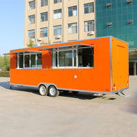 Camion de restauration rapide CAMP poulet frit et pizza restaurant mobile concession remorque alimentaire cuisine entièrement équipée à vendre