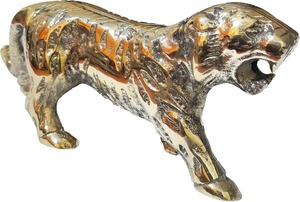 Sculpture décorative en laiton moderne faite à la main de statue d'animal de lion de faune pour la maison et les objets de collection - Product Image 2