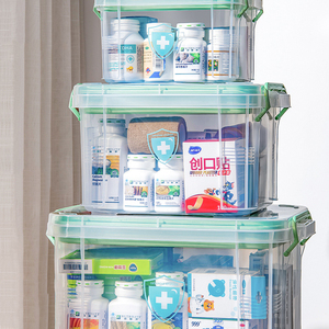Caja de almacenamiento de plástico con tapa caja de medicina caja de almacenamiento de medicina multicapa de plástico kits médicos - Product Image 2