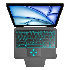 Custodia per Tablet con Tastiera Wireless Magnetica Staccabile per <span class=keywords><strong>iPad</strong></span> <span class=keywords><strong>Air</strong></span> 11 2025 M3 2024 M2 con Touchpad - Product Image 5