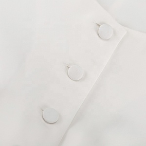 Maxi abito aderente bianco da donna sofisticato elegante svolazzare monopetto in vita stretta nuovo abito da Cocktail estivo <span class=keywords><strong>Blanche</strong></span> - Product Image 4