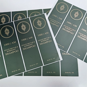 Custom Glossy Silver Shampoo Bottle Adhesive Sealing Label Waterproof Vinyl <strong>Security</strong> Stickers for Packaging <strong>Excellent</strong> for Secure - Product Image 1