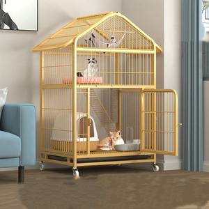 Kandang kucing dalam ruangan mewah kualitas tinggi kandang untuk anjing kandang logam super besar 4 lapisan rumah kucing - Product Image 3