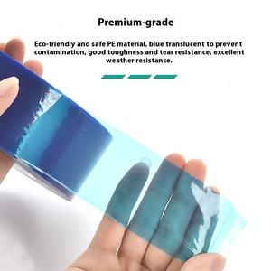 5mm aluminium Aloi lembut pintu jendela profil Glossy biru PE <span class=keywords><strong>Film</strong></span> pelindung tahan air baja tahan karat perekat rendah kaca - Product Image 3