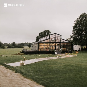 Carpas para Bodas Atrium, Estructura <span class=keywords><strong>de</strong></span> Aluminio Negro Resistente, Carpa para Eventos y Fiestas, Tamaño Personalizado, Estructura <span class=keywords><strong>de</strong></span> Vidrio <span class=keywords><strong>de</strong></span> Lujo para Exteriores, Carpa para Iglesias - Product Image 2