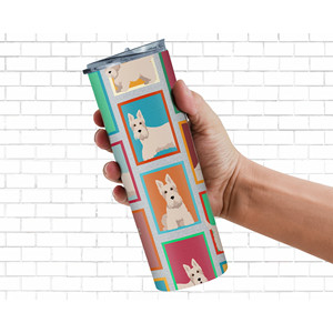 Bicchiere sottile in acciaio inossidabile con motivo Scottish Terrier Wheaten - Product Image 4