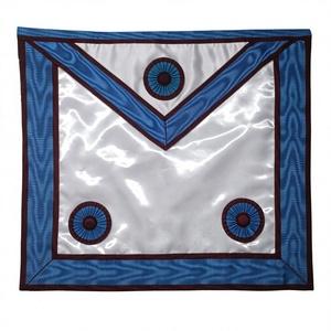 Precio razonable Masters Mason Mark Delantal Sky Blue & Maroon Custom Masonic Regalia Delantal para la venta - Product Image 1