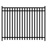 Clôture tubulaire en acier galvanisé OEM en promotion, portails de treillis décoratifs pour jardin extérieur avec pointes en acier
