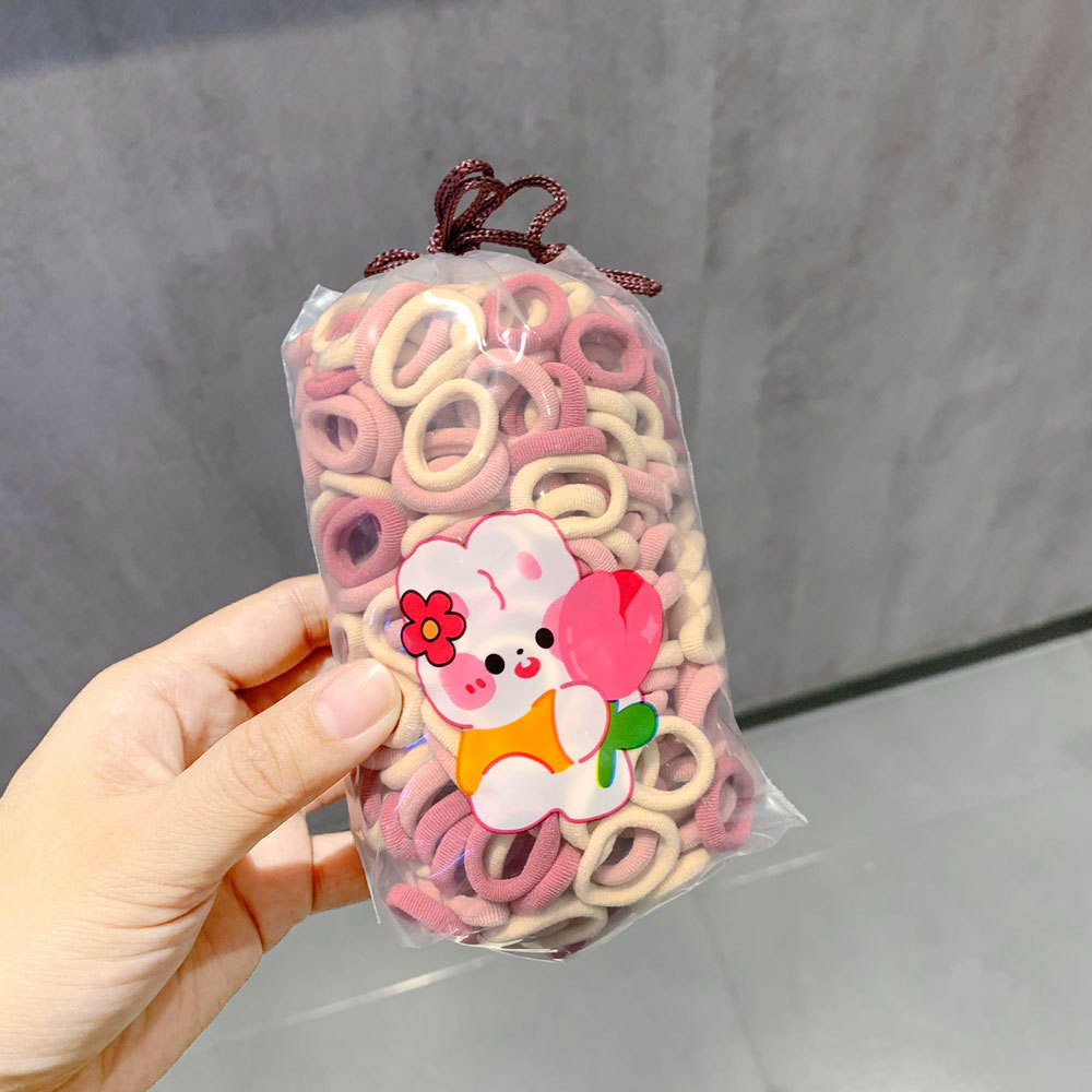 Dark plum-200 root cartoon drawstring bag