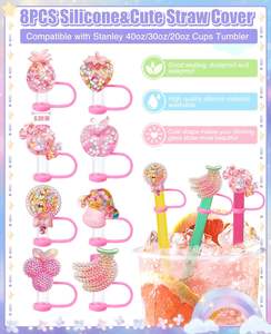 <strong>Funny</strong> Diamond Fruit <strong>Straw</strong> Cover Cap for Cup Compatible with Tumbler 40oz/30oz/20oz Accessories,TLX0106 - Product Image 2