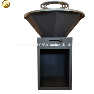 <span class=keywords><strong>Barbecue</strong></span> extérieur moderne noir <span class=keywords><strong>avec</strong></span> station de cuisson au charbon de bois, rangement intégré pour bois et tiroir à cendres - Product Image 5