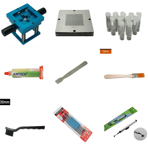 <span class=keywords><strong>Bga</strong></span> <span class=keywords><strong>reballing</strong></span> Bộ dụng cụ bao gồm gỗ xử lý <span class=keywords><strong>BGA</strong></span> bàn chải chống tĩnh điện bàn chải Stencil <span class=keywords><strong>Kit</strong></span> màu xanh xử lý 90mm reball Jig phẳng scraper - Product Image 1