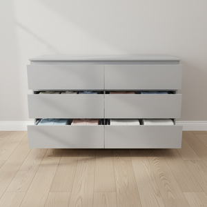 خزانة أدراج خشبية عميقة بستة أدراج، دولاب خشبي، خزانة أدراج للغرفة المعيشة وغرفة النوم - Product Image 5