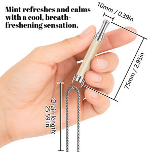 Kalung Pernapasan Grosir Anti Alergi Bahan Stainless Steel Perak untuk Meditasi Wanita Pria - Product Image 5