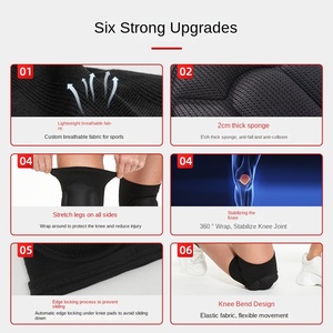 Genouillères de sport anti-chute pour le volleyball, le football, la danse, le hip-hop, pour hommes et femmes, anti-collision, modèle Bouddha - Product Image 3