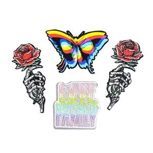 Étoile personnalisée DIY Western Patchs Brodés Chaussures Chapeaux Vêtements Designer Chenille Paillettes Paillettes Badges Fer-On Papillon - Product Image 2