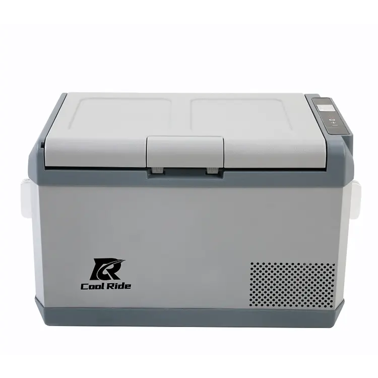12 volt 46liter Portable car fridge freezer mini refrigerator with European compressor 15 minutes to 0 degree for car home use
