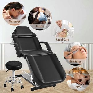 Échantillon gratuit de haute qualité moderne en cuir marron 3/4 moteur Facial Spa lit réglable électrique fauteuil cosmétique pour salon de beauté - Product Image 6