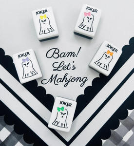Luxury Halloween American Mahjong Tile Set 160 Pieces 2-Layered Acrylic Carving <strong>Hocus</strong>-<strong>Pocus</strong> Design Portable Casino Gambling <strong>Game</strong> - Product Image 6