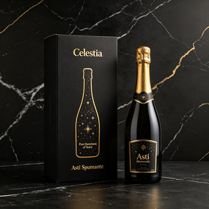 Boîte cadeau haut de gamme en carton pliable avec gaufrage à la feuille d'or pour vin mousseux Moscato <span class=keywords><strong>Asti</strong></span> - Product Image 2