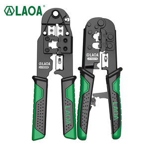 Pour LAOA bricolage Grade 8P 6P acier pince à réseau à cliquet tête de cristal Triple sertissage câble pince pour fil dénudage câblage - Product Image 1