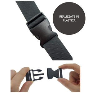 30 fibbie a sgancio rapido in plastica POM nera da 25 mm, fibbie laterali regolabili per zaini, collari per cani, cinture - Product Image 3