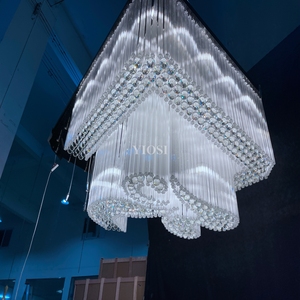 Đèn Chùm Kỹ Thuật Khách Sạn Tùy Chỉnh Đèn Chùm Sảnh Khách Sạn Lớn Sang Trọng Đèn Chùm Pha Lê Dự Án Lớn - Product Image 2