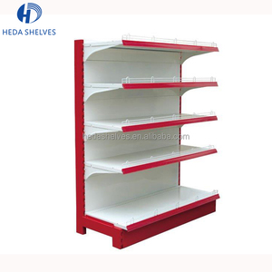 Servicio del OEM blanco color rojo display rack 5 capas supermercado estantes góndola de <span class=keywords><strong>farmacia</strong></span> - Product Image 1