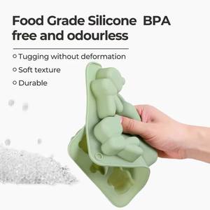 MUYULINS Factory Easter 5-Cavity Rabbit-Shaped LFGB Non-Stick BPA-Free <b>Silicone</b> Mousse Cake Decorating Mold - Product Image 5