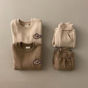 Ensembles de vêtements pour garçons et filles automne 2022, mode enfant, hauts à manches longues décontractés pour bébés + pantalons, ensembles 2 pièces, vêtements de sport pour enfants - Product Image 2