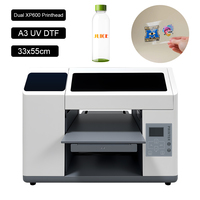 Imprimante UV DTF à plat de bureau 2880 DPI haute précision avec double tête d'impression XP600 pour bouteilles, vinyles et autocollants