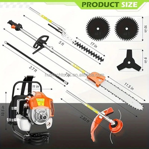 Desbrozadora y Cortacésped Manual de 2 Tiempos a Gasolina para Jardín, con 1400W de Alta Potencia para Recuperación de Terrenos - Product Image 5