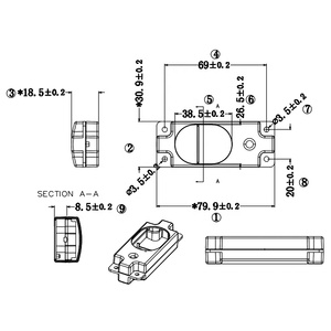 Loa Hình Chữ Nhật 30*80 MM 8 Ohm 3 W Kèm Hộp Loa Khoang Hộp 3080 2P <span class=keywords><strong>2.0</strong></span> 30*80 MM 8Ohm 3 W TV <span class=keywords><strong>LCD</strong></span> Toàn Dải Hình Chữ Nhật - Product Image 2
