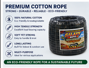 Cordon en coton noir torsadé de qualité supérieure, doux, durable, écologique, en fibres naturelles, pour la fixation des plantes, le jardinage, le soutien des cultures et l'agriculture - Product Image 3