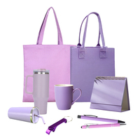 Ensemble cadeau promotionnel moderne en polyester écologique avec logo personnalisé, impression sérigraphique pour les événements d'entreprise et les cadeaux d'entreprise